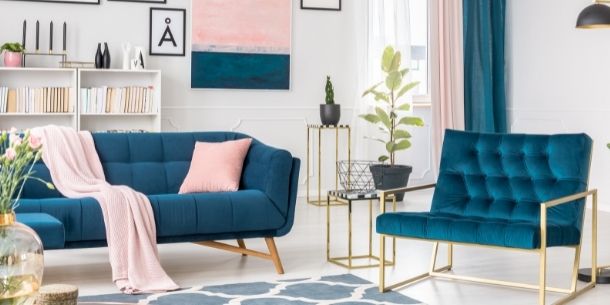 turquoise sofa and armchair for how to choose the best seating for your living room