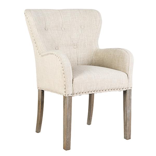 Luxe Ivy Cream Upholstered Dining Chair
