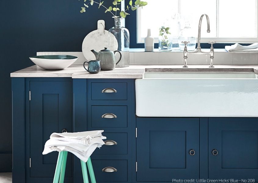 dark blue kitchen for kitchen trends for 2022 blog