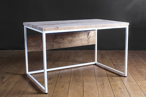 Oldman White Industrial Reclaimed Wood Desk