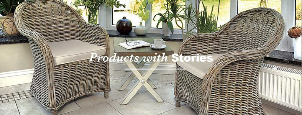 rattan chairs with small table
