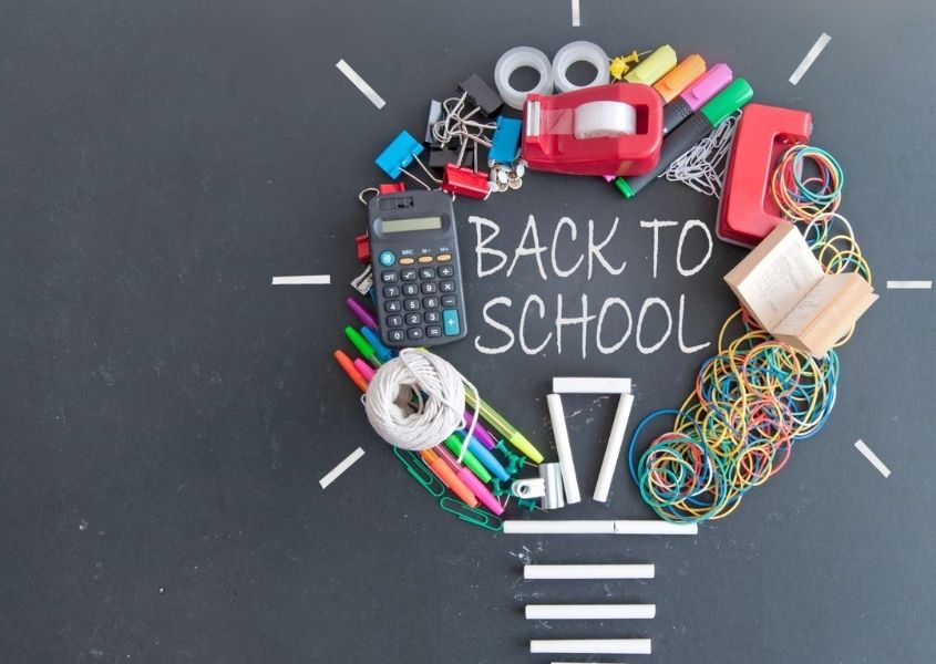 blackboard with Back to School written for get ready to go back to school blog